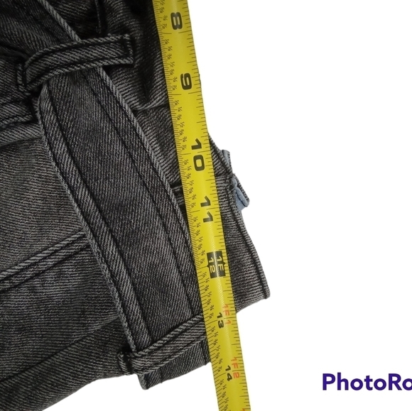 We The Free Black Button Fly Mini Skirt Size 26 - Picture 5 of 7